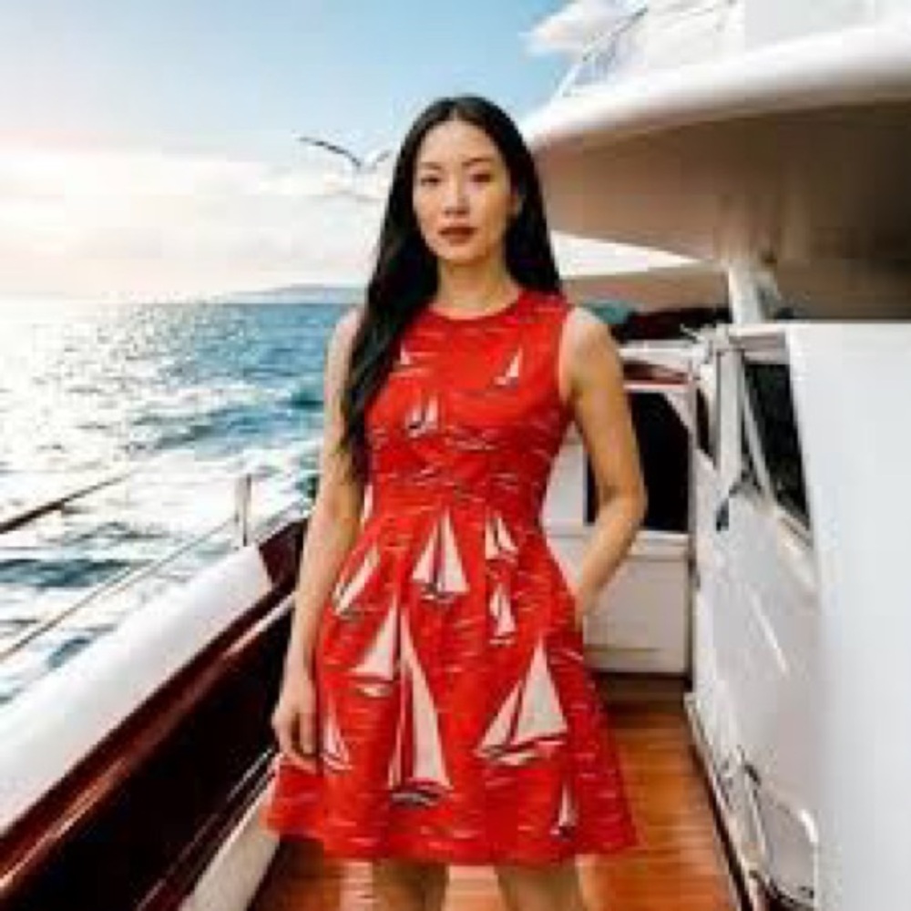 EUC Anthropologie Mauve sailing dress